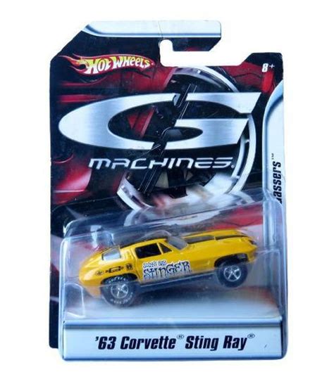 63 Corvette Sting Ray Amarelo G Machines 1 50 Hot Wheels Mattel Carrinho De Brinquedo