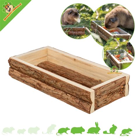 wooden group feeding bowl  guinea pigs  rabbits drd