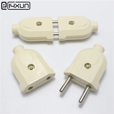 10pairs 10A 250V Round 2pin AC EU Male Female Electrical Socket Plug