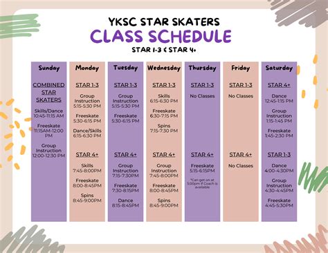 StarSkate Class Schedule Yellowknife Skating Club