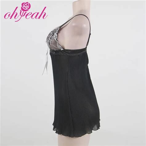 Sexy Design Very Good Quality Spaghetti Strap Black Sheer Lingerie Buy Black Sheer Lingerie
