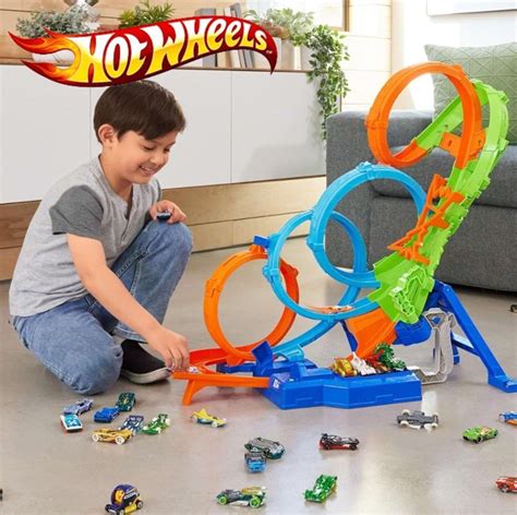 Hot Wheels Action Pista De Brinquedo Voltas Colis Es Desafiadoras E Carrinho De Escala