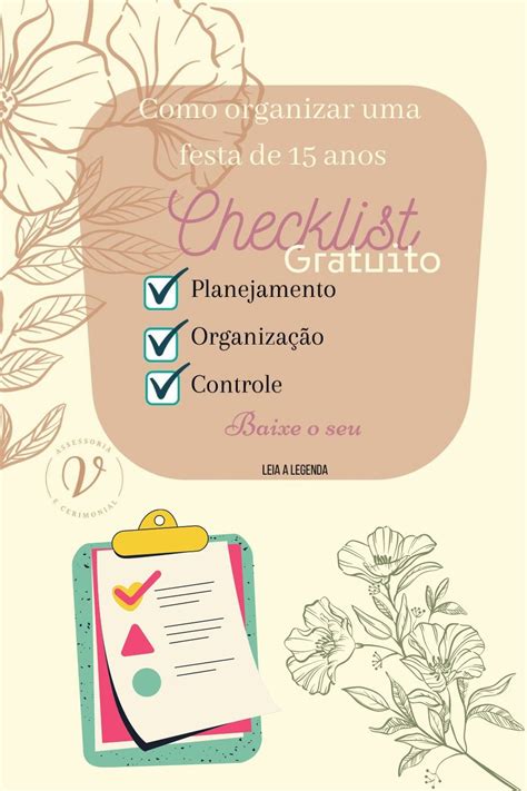 Check List Para Festa De 15 Anos Braincp
