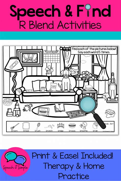 Speech And Find R Blends Articulation Worksheets Speech Search