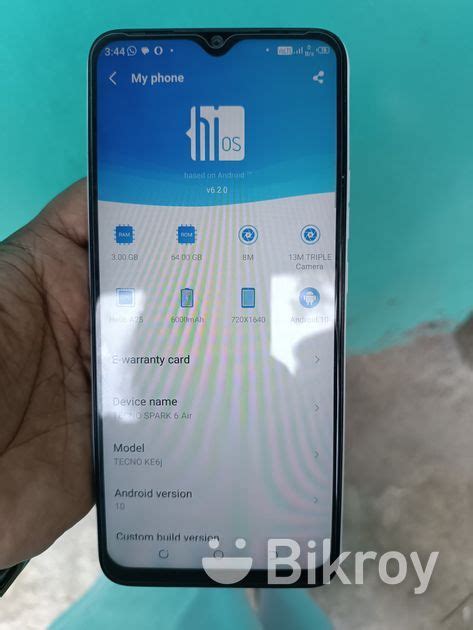 Tecno Spark 6 Air Used For Sale In Rupatali Bikroy