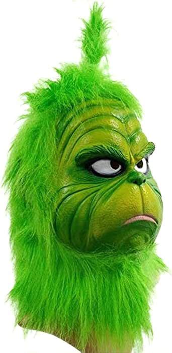 Grinch Mask Costume Face Adult Deluxe Full Head Latex Mr Grinch Mask