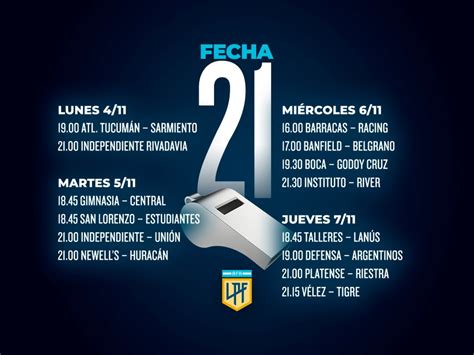 Horarios y árbitros de la fecha 21 de la Liga Profesional :: Olé - ole