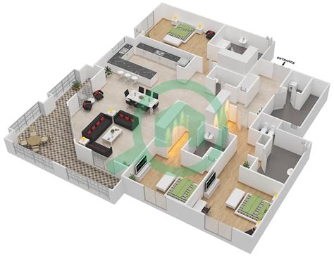 Floor Plans For Type Bedroom Apartments In Eastern Mangrove