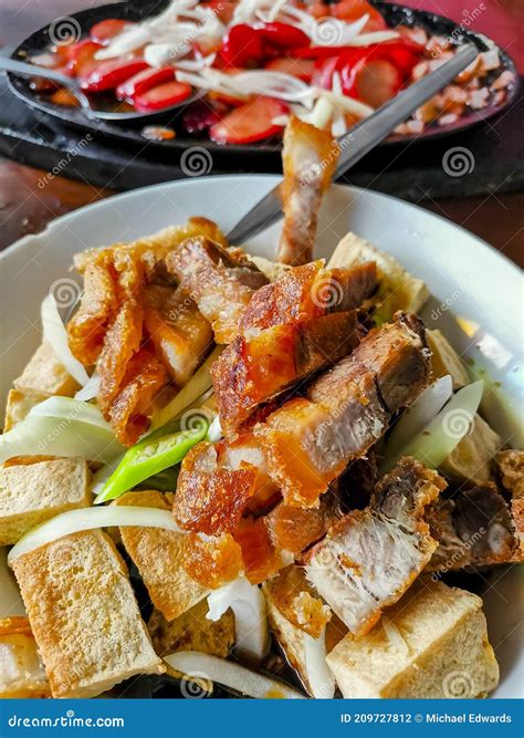 Tokwa`t Baboy And Sizzling Hotdog Popular Filipino Appetizers Or