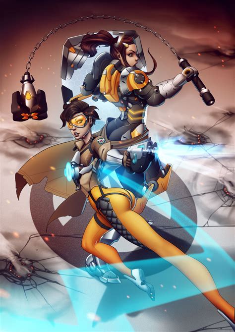 Overwatch Tracer And Brigitte Cc By LindaDanvers Hentai Foundry
