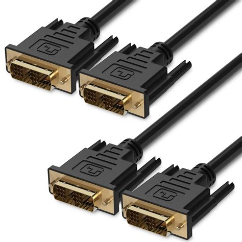 DVI Cable 10FT - 2 Pack, Fosmon DVI to DVI (18+1 Pin) DVI-D Single link ...