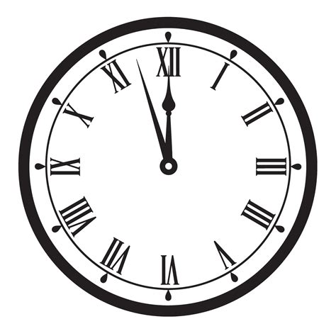 minimalist black  white silhouette   clock face design featuring