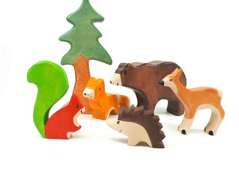 Wild Animals Toy Set Forest Animal Toys - Etsy