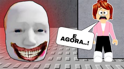 Fuja Da Cabe A Gigante Assustadora Do Roblox Me Dei Mal Youtube