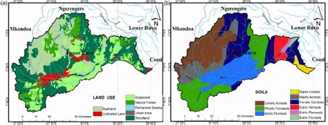 | The map of the URRW showing (a) land use/land cover and (b) soil types. | Download Scientific ...