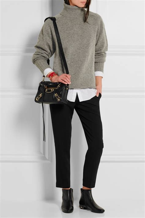 Lyst Balenciaga Classic Metallic Edge City Mini Textured Leather