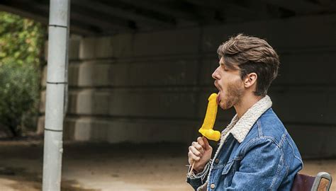 Handsome European Gay Beauty V Ctor Sucking A Huge Yellow Dildo In Public Coedcherry