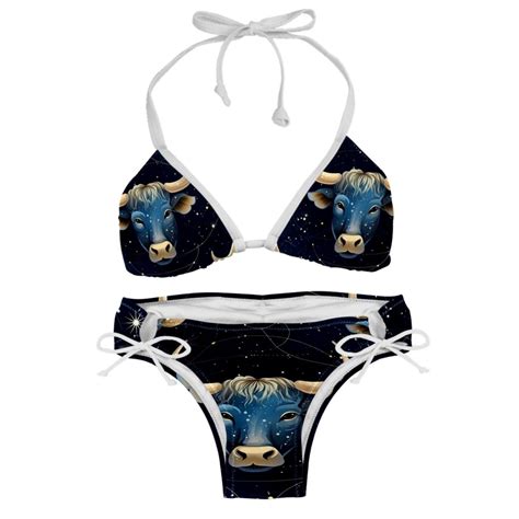 Taurus Constellation Detachable Sponge Adjustable Strap Bikini Set Two Pack Versatile
