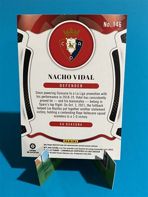 Nacho Vidal Osasuna Panini Chronicles Certified Soccer