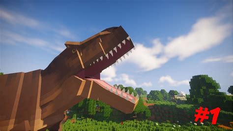 DINOSAURS IN MINECRAFT Minecraft Jurassic Craft Modded Survival