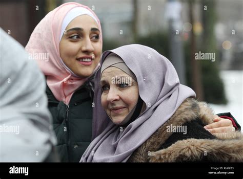 Kiev Kiev Ukraine 1st Feb 2019 Ukrainian Muslim Women Seen Wearing