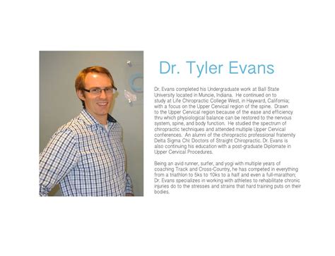 Bio For Dr Tyler Evans Of Clear Chiropractic In Kirkland Wa