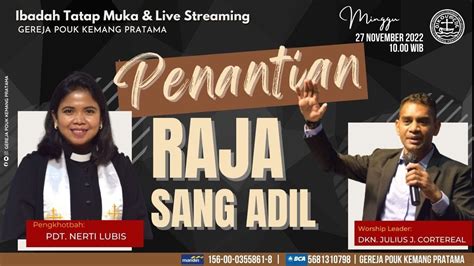 IBADAH RAYA ADVENT 1 GEREJA POUK KP 27 NOVEMBER 2022 YouTube