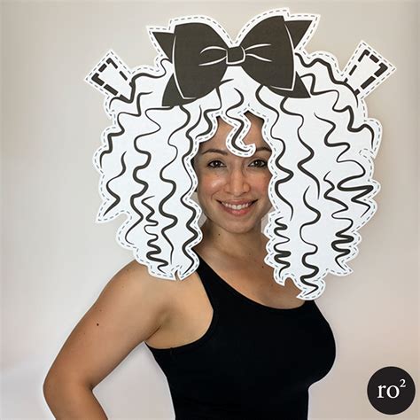 Paper Doll Hair, Paper Doll Costume, Papercraft Mask, DIY Costume