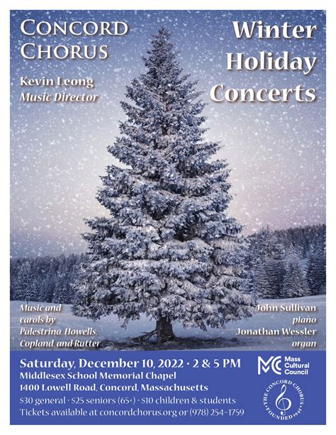 Concord Chorus Winter Holiday Concerts Concord Ma