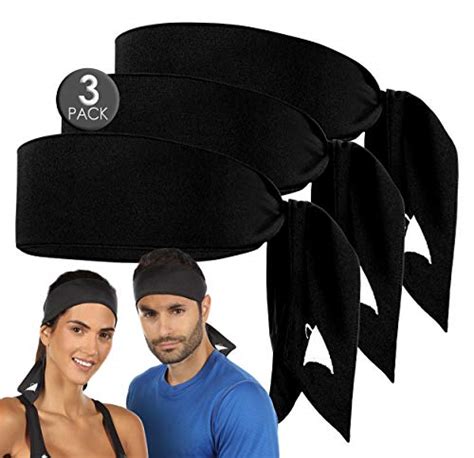 Athle Sport Sweatbands For Men And Women Tie Athletic Headbands Pack