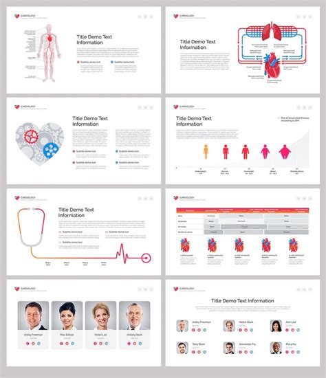 Cardiology Powerpoint Template Medical Template Etsy