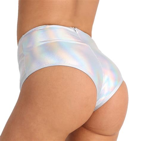Women Metallic Leather Booty Shorts Zipper Wetlook Hot Pants Rave Dance Clubwear Ebay