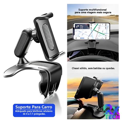 Suporte Para Celular Veicular Painel - Suporte Para Celular Carro Painel Retrovisor Veicular Universal Rotação ...