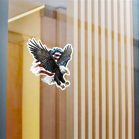 Patriotic American Eagle Decal Sticker Bald Eagle Decal Kiss Cut