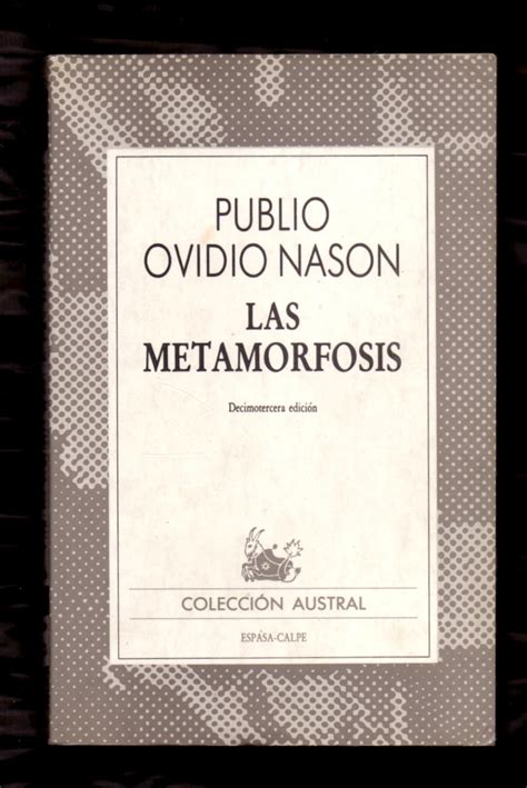 LAS METAMORFOSIS De Publio Ovidio Nason Libreria 7 Soles