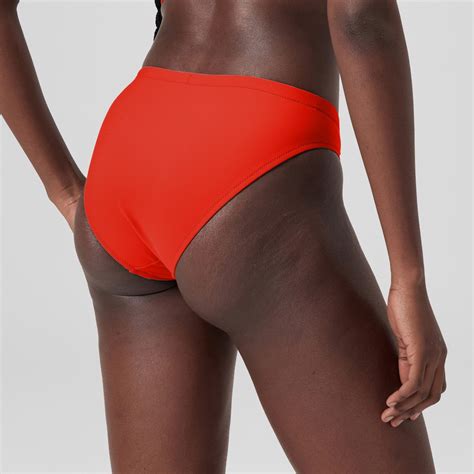 Women S Solid Classic Bikini Bottom Red Speedo UK