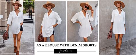 UNibelle Damen Strandkleid Bikini Cover Up Strandponcho Sommer Bademode Strand Vertuschen Shirt