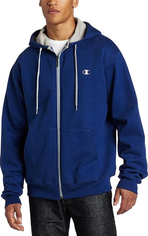 Champion Mens Full Zip Eco Fleece Hoodie Jacket Blue Xxl Buy