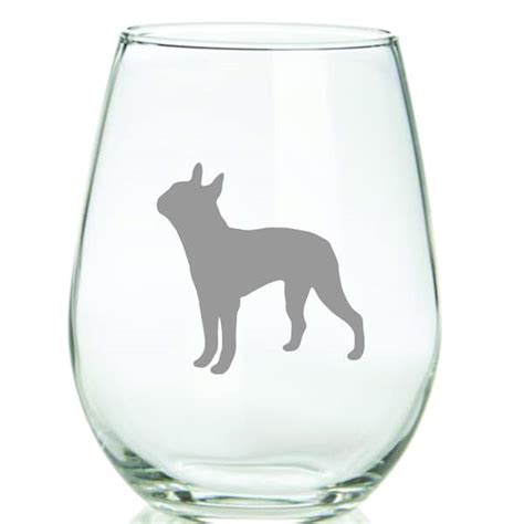 Boston Terrier Wine Etsy