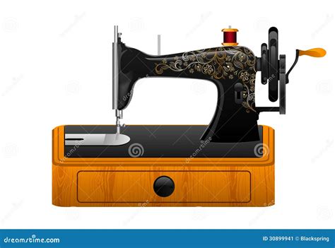 Retro Sewing Machine Stock Vector Illustration Of Mechanic 30899941