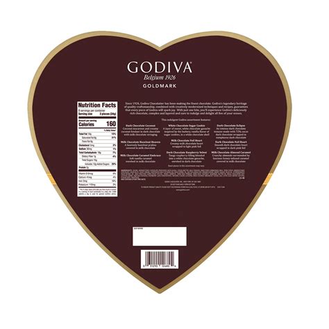 godiva goldmark assorted chocolate creations valentine heart shape gift