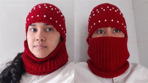 Como Tejer Gorro Con Cuello A Crochet Y Cubreboca Paso A Paso YouTube