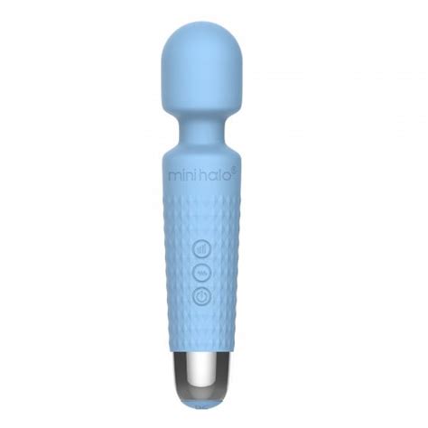 Shibari Mini Halo Rechargeable Wand Powder Blue Sex Toy HotMovies