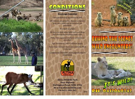 Brochure Pg1 Altina Wildlife Park