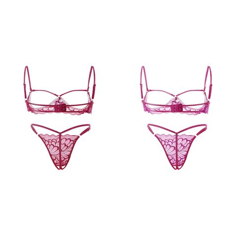 Pack Steel Lingerie Underwear Lace Garter Pajamas Ring Fashion Sleepwear Lace Push Up Bra Set