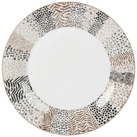 Assiette Plate En Porcelaine Motifs Savannah Maisons Du Monde