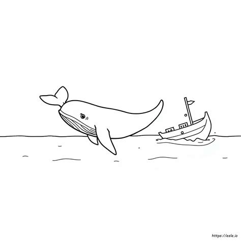 Simple Whale Coloring Page