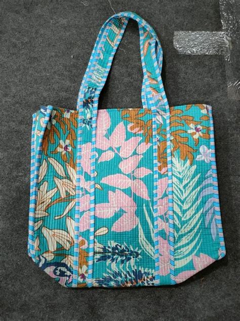 Printed Cotton Quilted Tote Bag At Rs In Jaipur Id