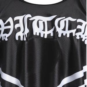 Moon Goddess Boutique Swim Gothic Print Witch Bikini Black Skort Bottoms Cheerleader Tankini