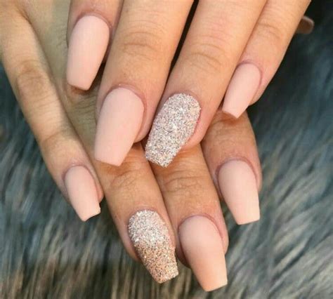 Nude Swarovski Ballerina Nails Designs Ballerina Nails Matte Nails Design